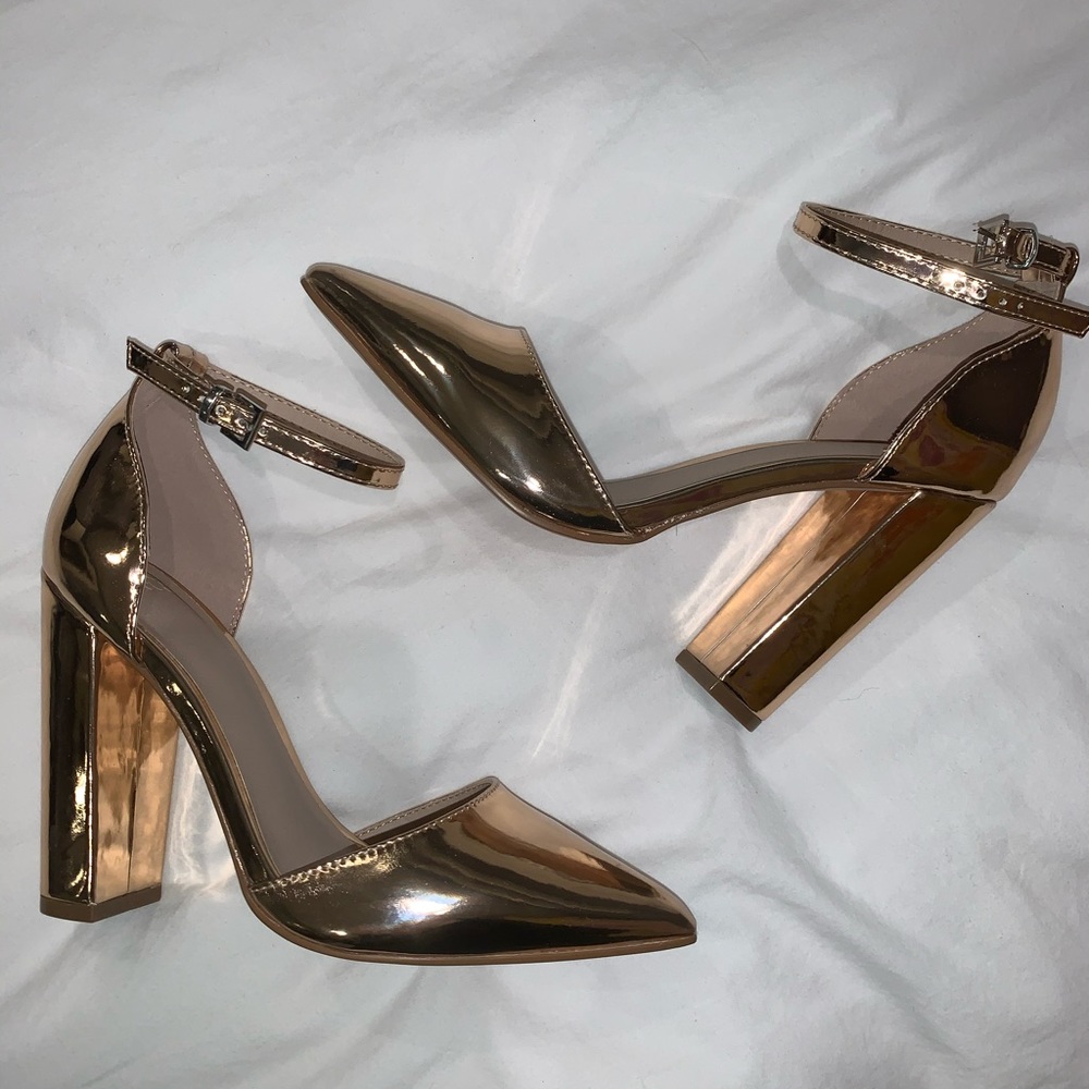 Never worn gold ASOS heels